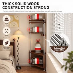Bedside Clothes Rack with Motion Sensor Light and Drawer 170cm