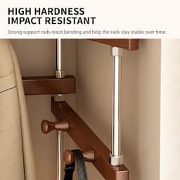 Bedside Clothes Rack with Motion Sensor Light and Drawer 170cm