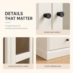 White Display Cabinet with Glass Doors and 2 Drawers 164cm Bookshelf