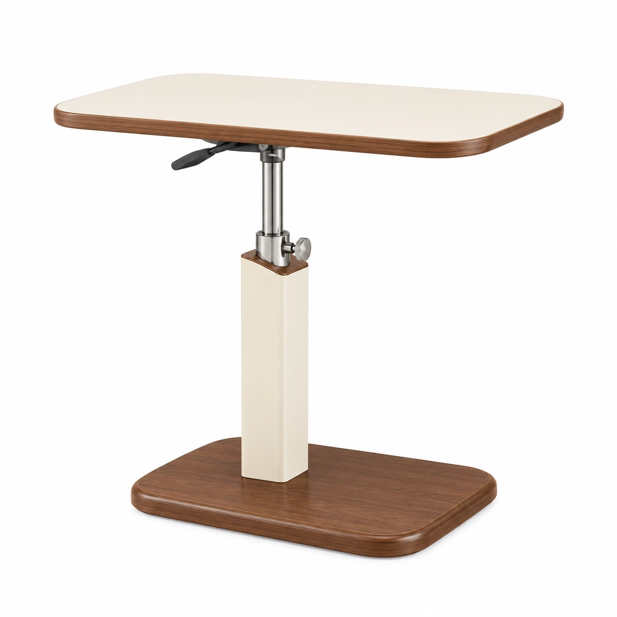 Height-Adjustable Swivel Top Side Table – Mobile C-Shaped Laptop Table for Sofa and Bed
